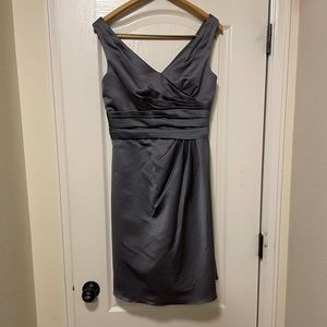 David’s Bridal, size 6, Gray dress.